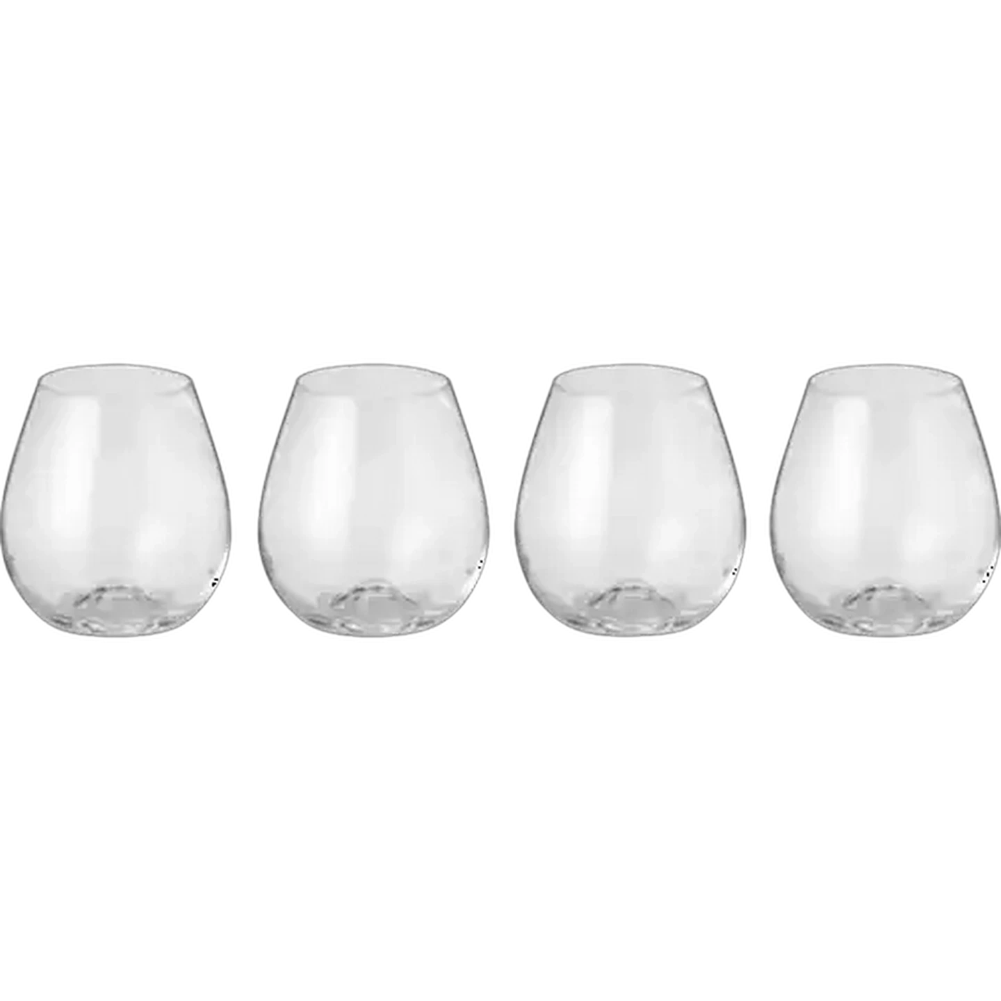 Image of Maison Forine Sommelier's Chest Lead-Free Crystal Stemless Burgundy Glasses 4-Pack