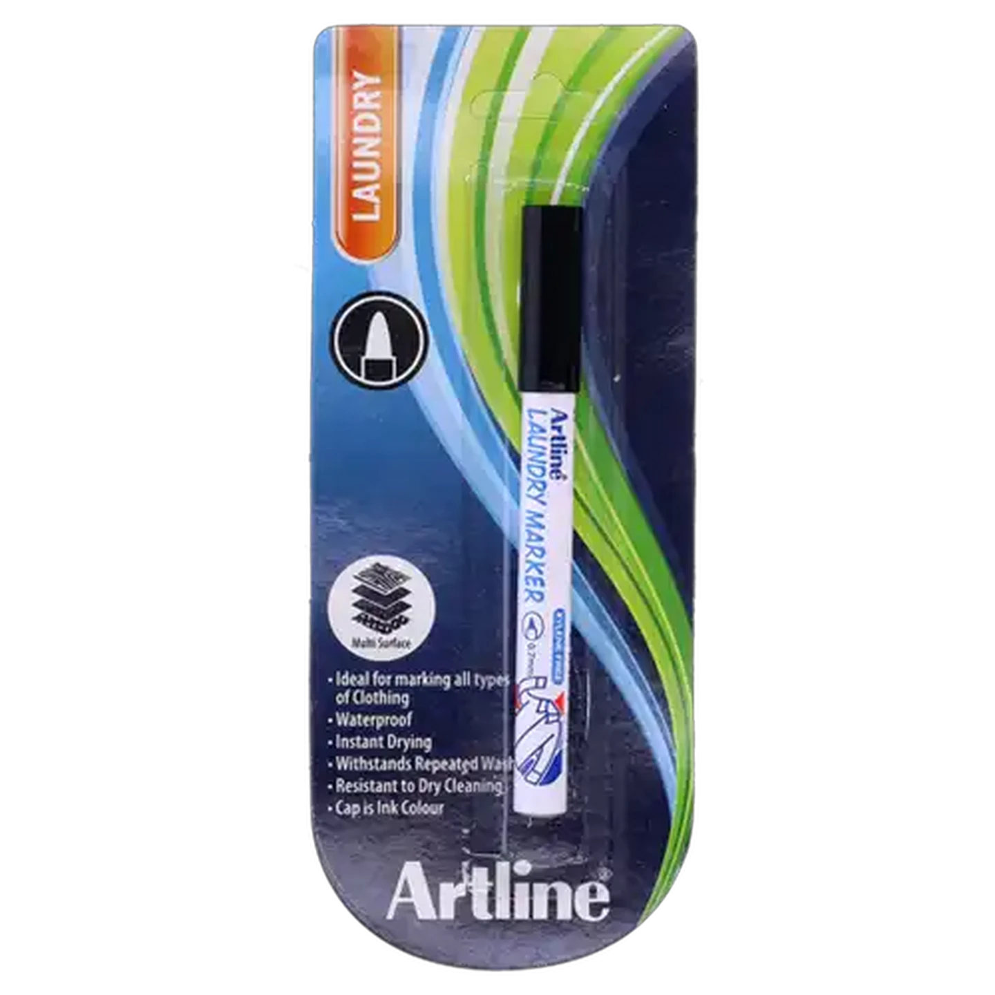 Image of Artline EK750 Max Frank Black Laundry Marker 0.7mm
