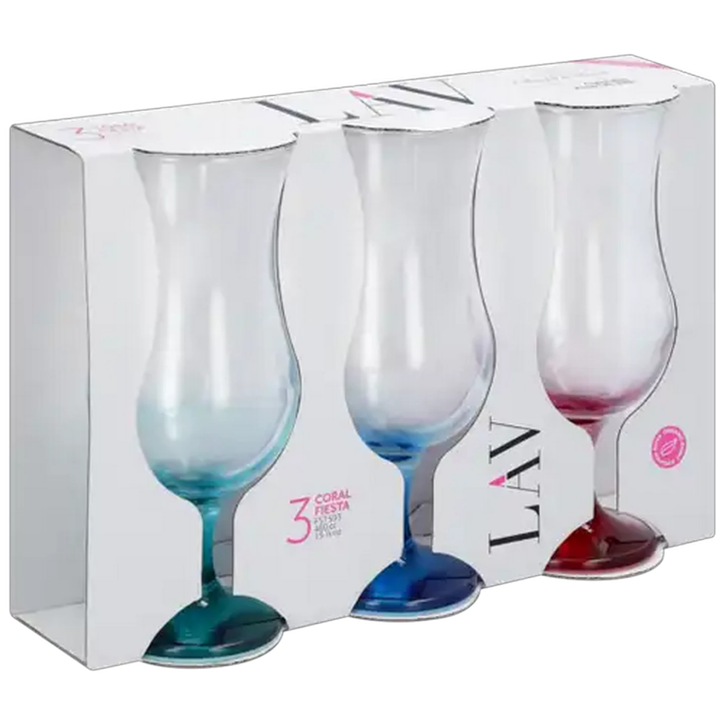 Image of LAV Coral Cocktail Glasses 460ml 3-Pack