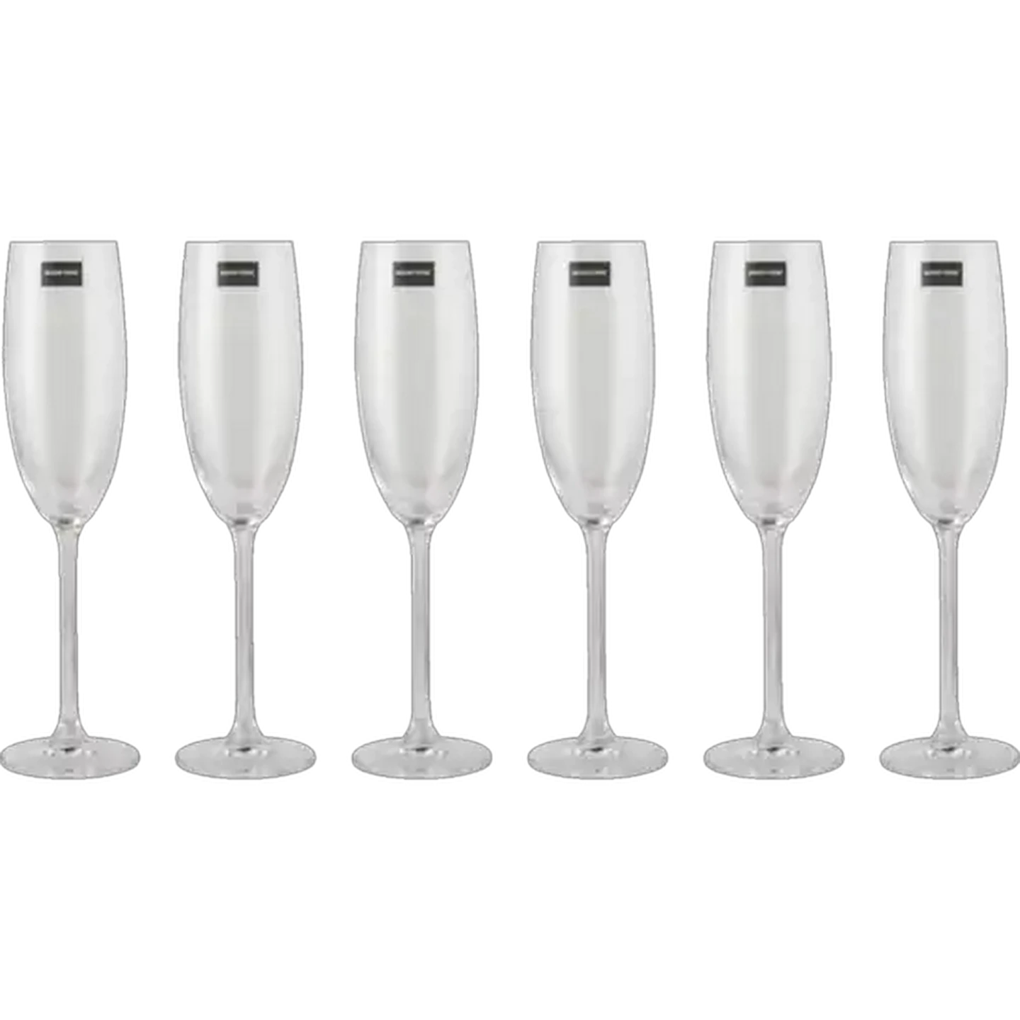 Image of Maison Forine Bohemia Lead-Free Crystal Flute Glasses 6-Pack