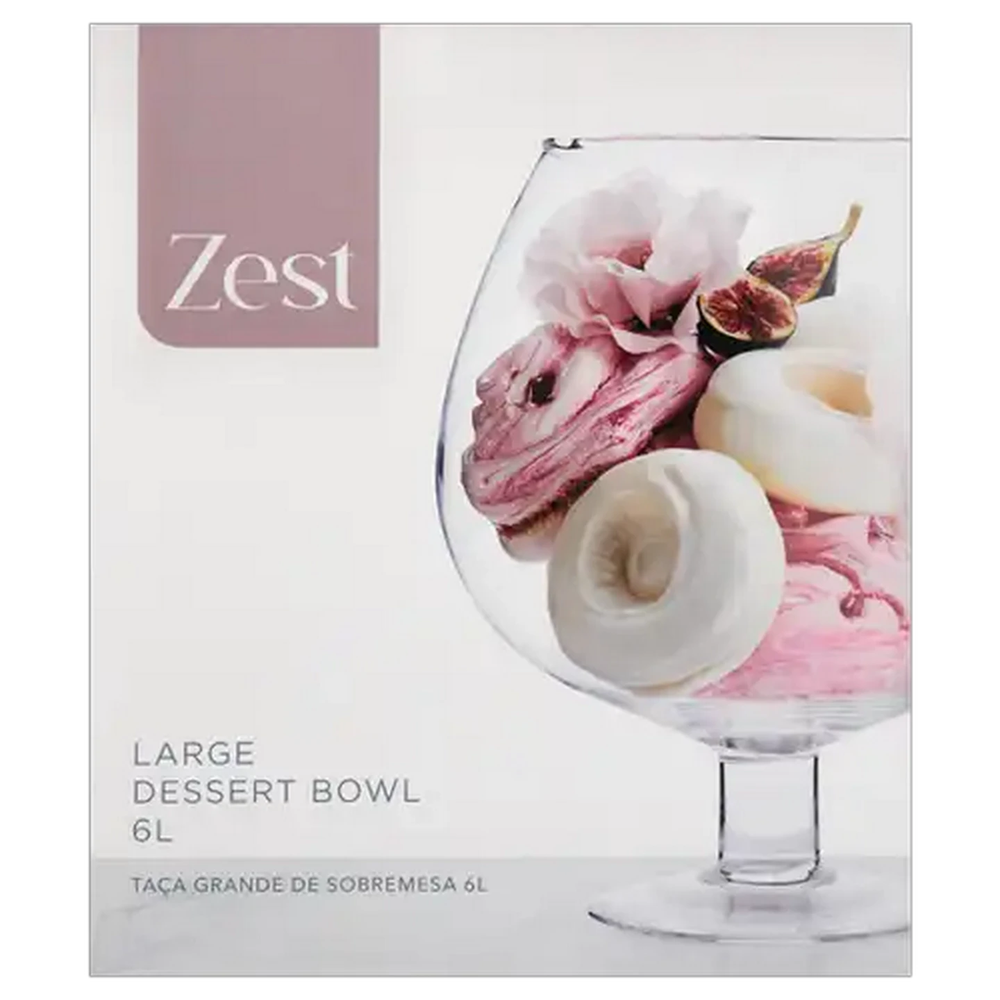 Image of Zest Large Glass Dessert Bowl 6L