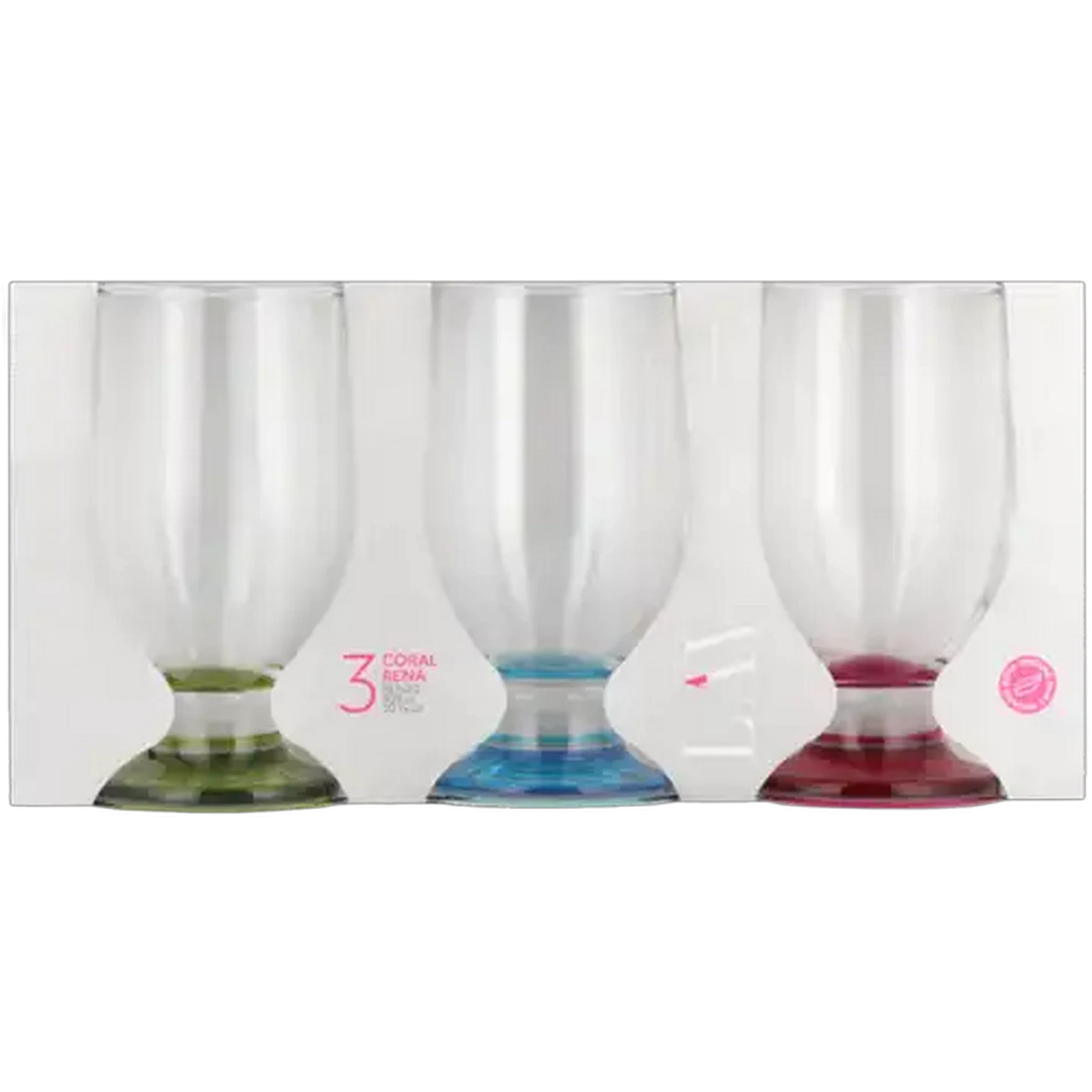 Image of LAV Coral Rena Juice Glasses 3 Piece Set