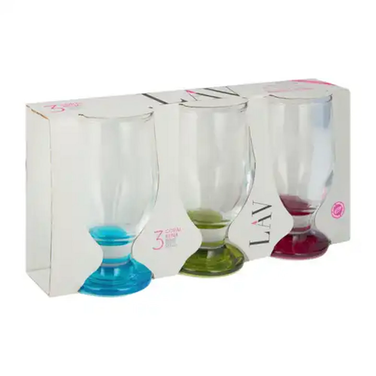 Image of LAV Coral Rena Juice Glasses 3 Piece Set