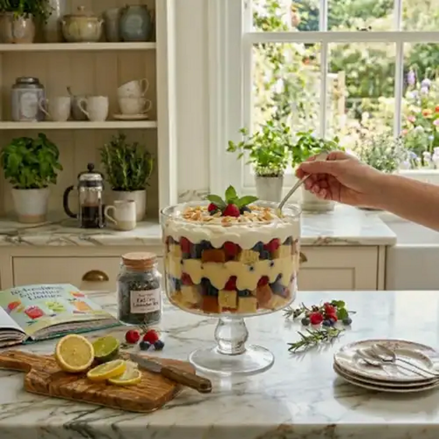Image of Zest Glass Footed Trifle Bowl