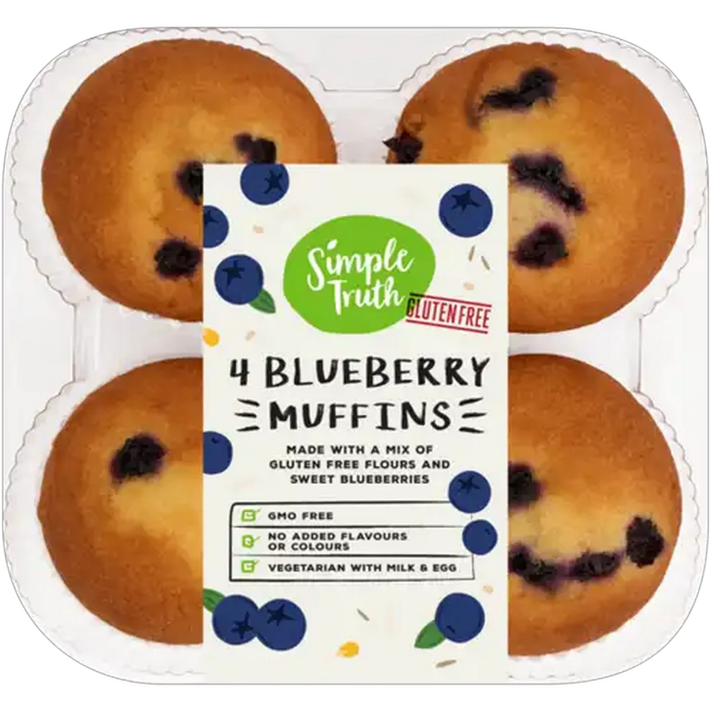 Image of Simple Truth Gluten Free Blueberry Muffins 4-Pack