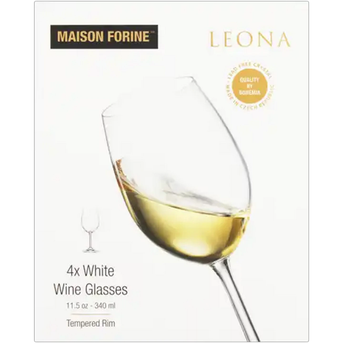 Image of Maison Forine Leona White Wine Glasses 4-Piece