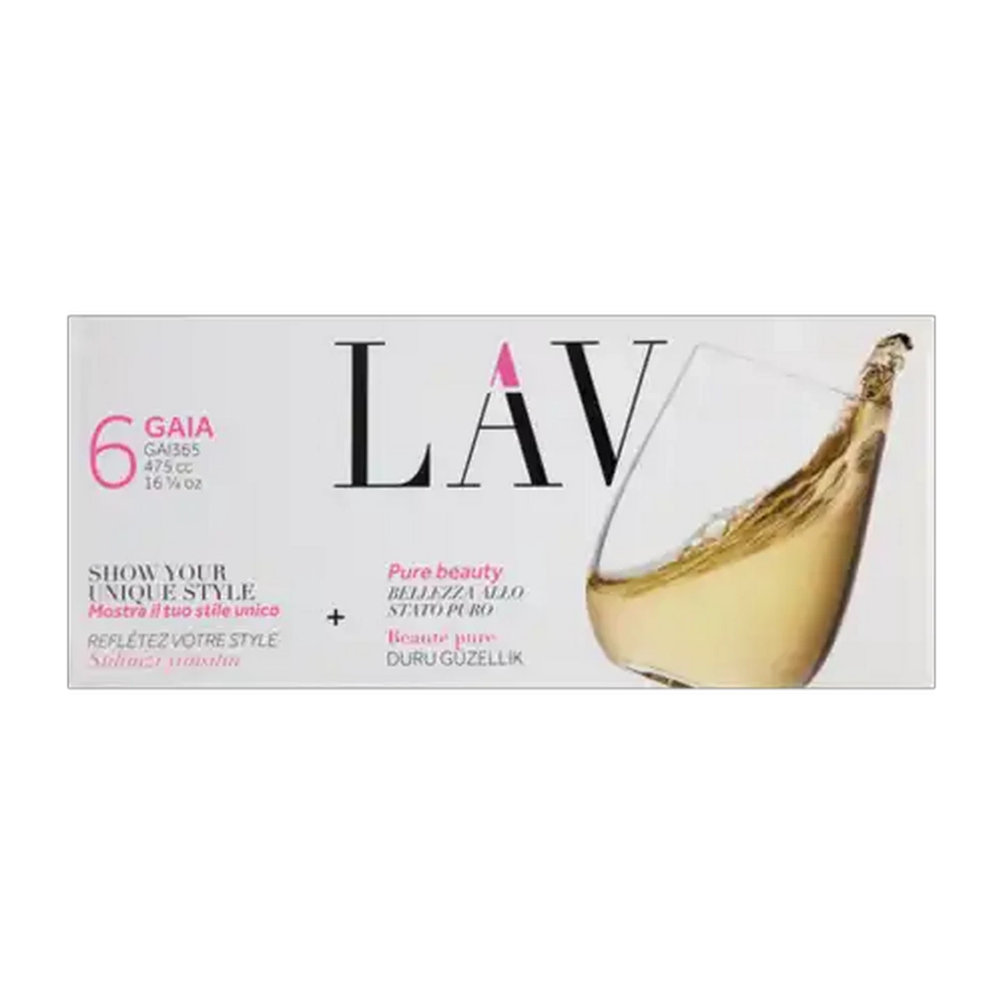 Image of LAV Gaia Stemless Wine Glasses 475ml 6-Pack