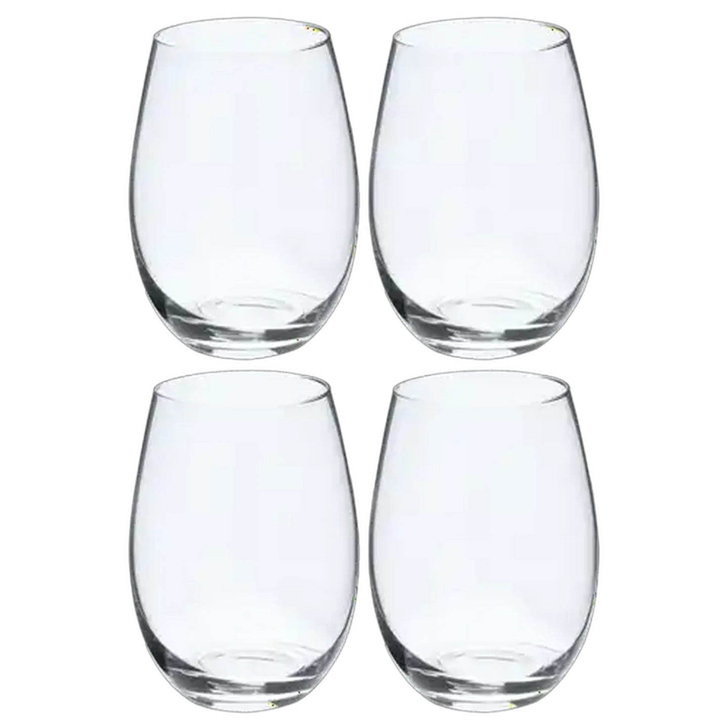 Image of Maison Forine Leona Lead-Free Crystal Stemless Wine Glasses 4-Pack