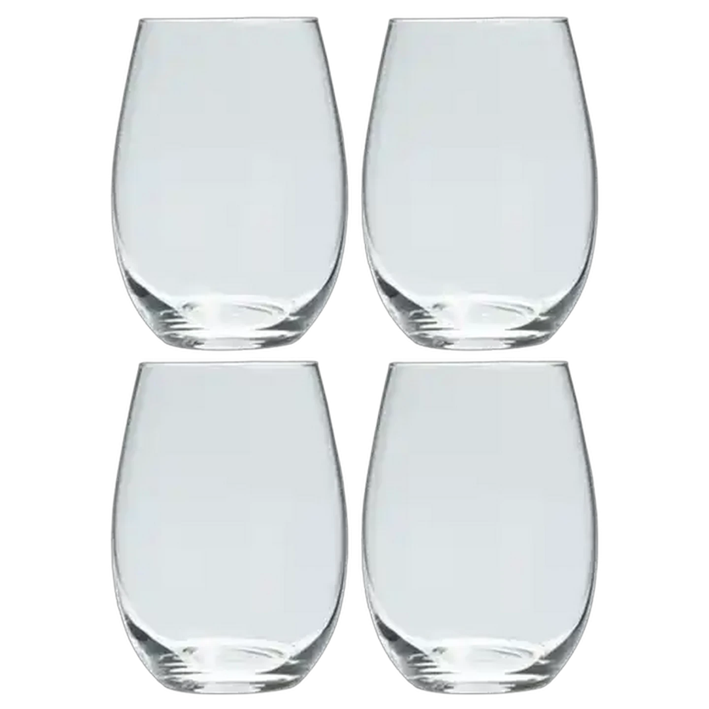 Image of Maison Forine Leona Lead-Free Crystal Stemless Wine Glasses 4-Pack