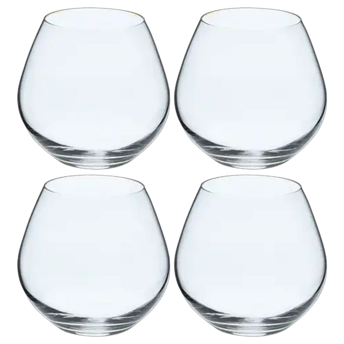 Image of Forage And Feast Lead-Free Crystal Stemless Wine Glasses 440ml 4-Pack