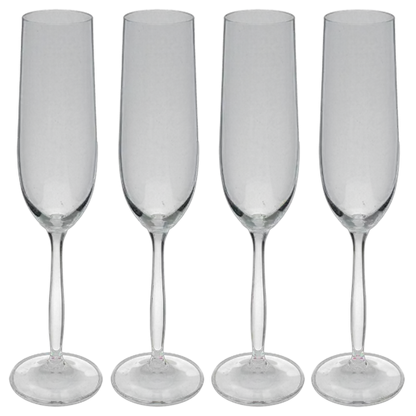 Image of Forage And Feast Lead-Free Crystal Champagne Flute Glasses 4-Pack