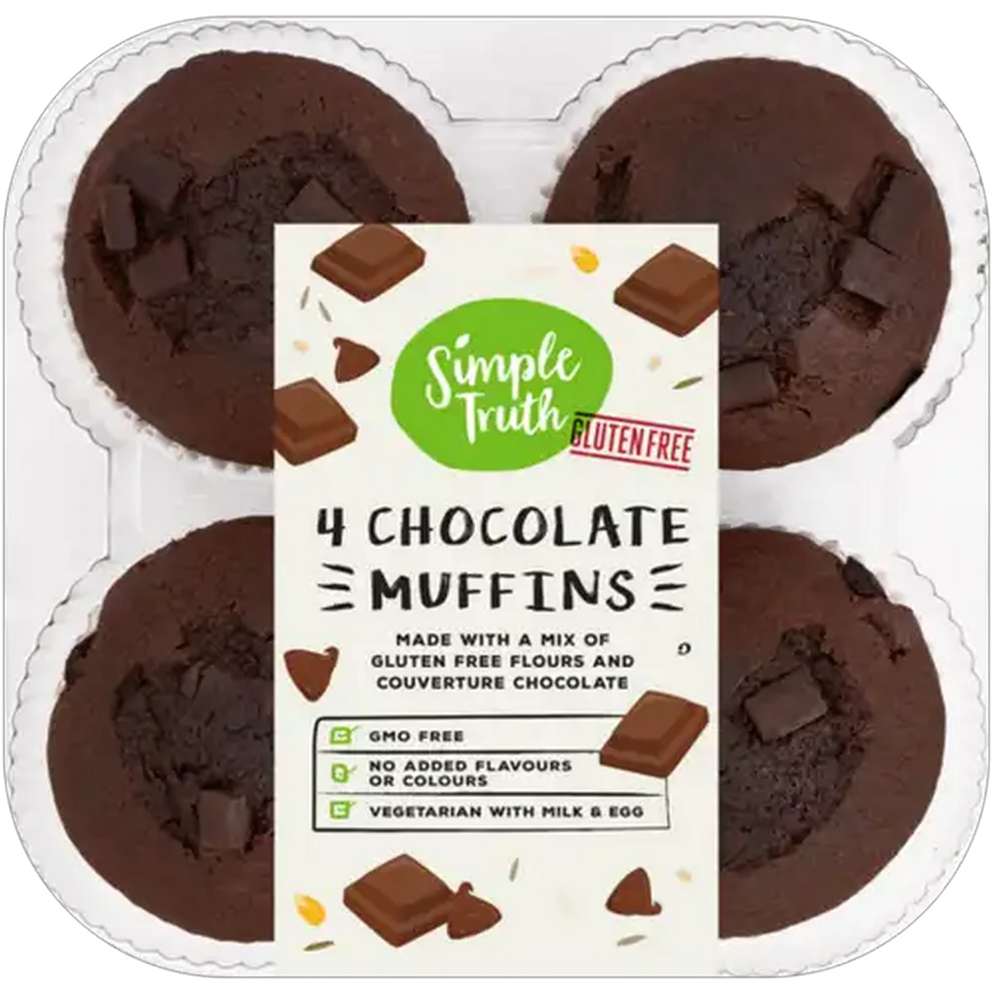 Image of Simple Truth Gluten Free Chocolate Muffins 4-Pack