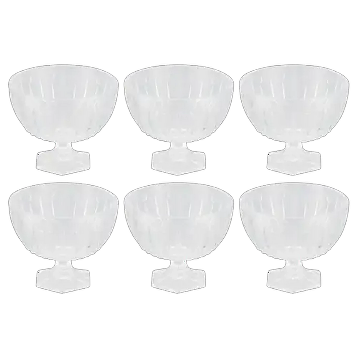 Image of Renaissance Collection Clear Footed Glass Dessert Bowls 6-Pack