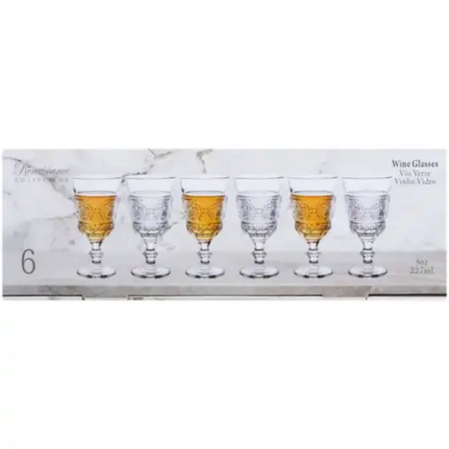 Image of Renaissance Collection White Wine Glasses 6 Piece Set