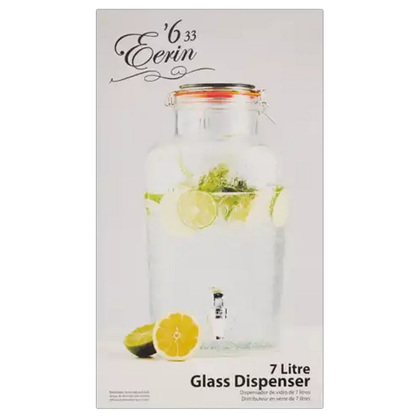 Image of Eerin '633 Clear Glass Dispenser 7L