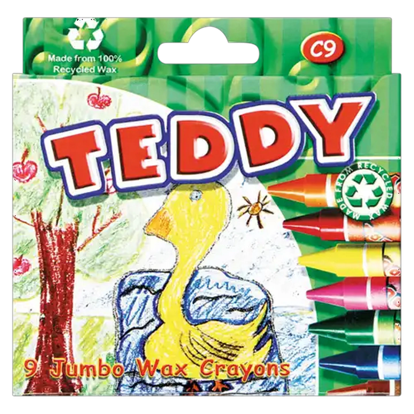 Image of Teddy Jumbo Wax Crayons 9-Pack