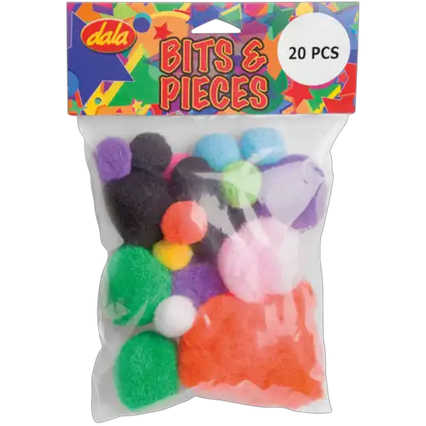 Image of Bits & Pieces Pom Poms 20-Piece (Colour May Vary)