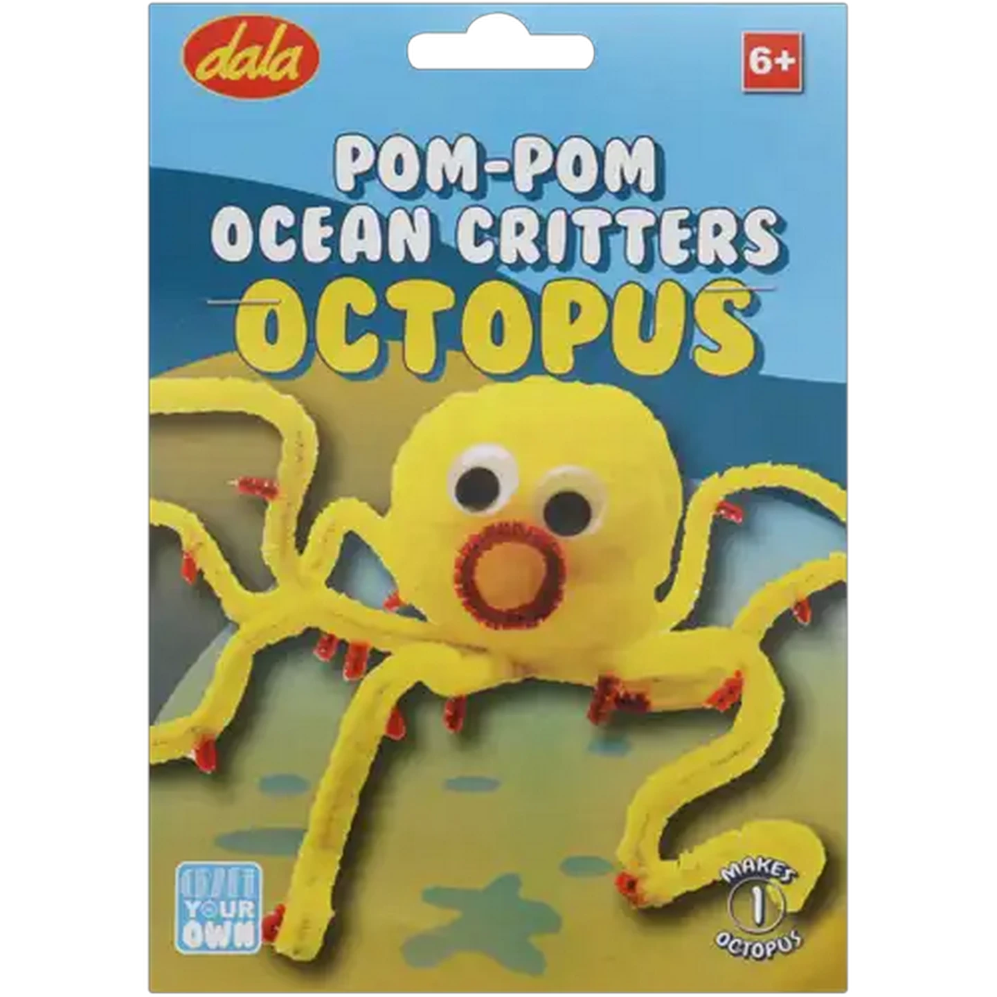 Image of Dala Pom-Pom Ocean Critters Octopus Craft Kit (Colour May Vary)