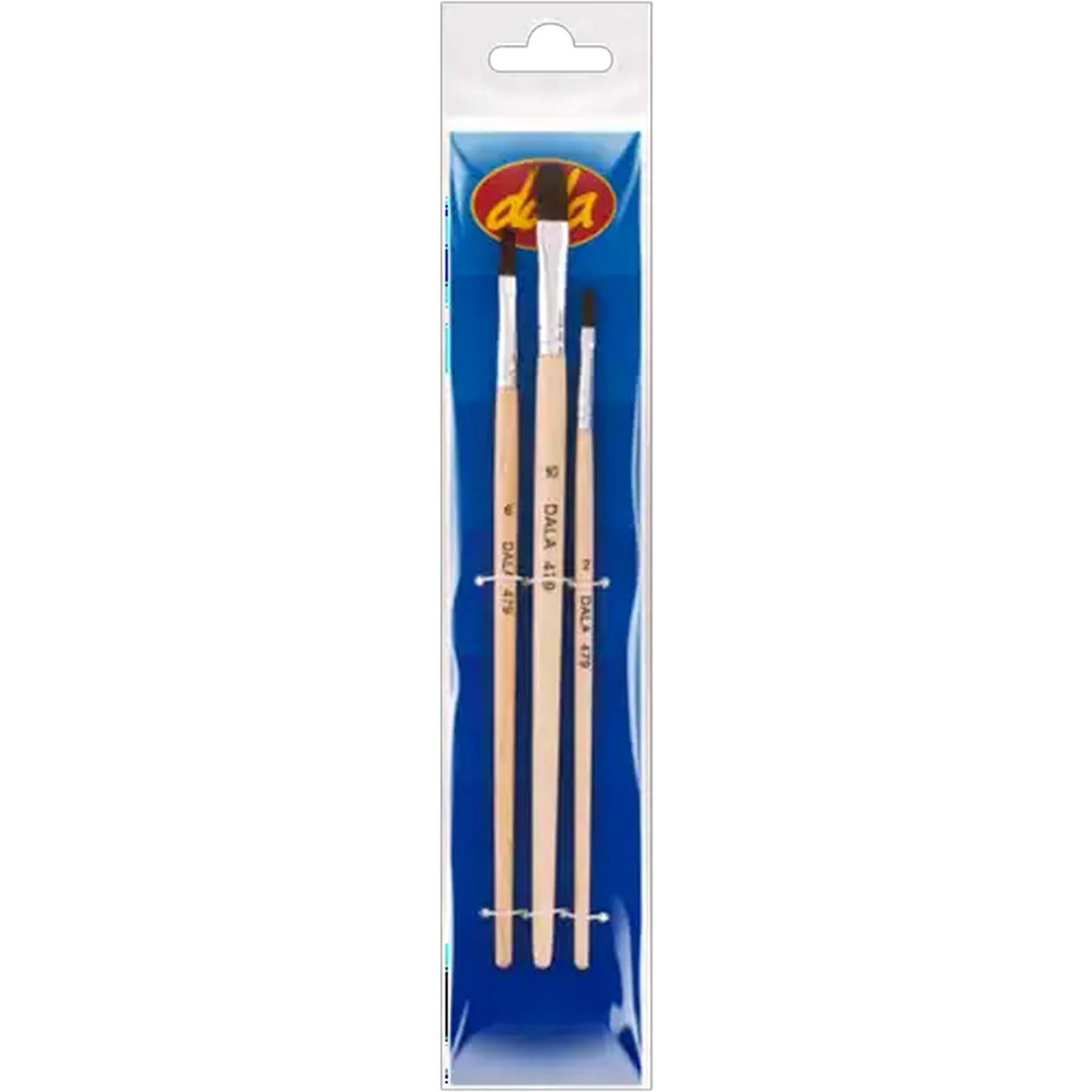 Image of Dala 479 Flat Bristle Paint Brushes 3 Piece