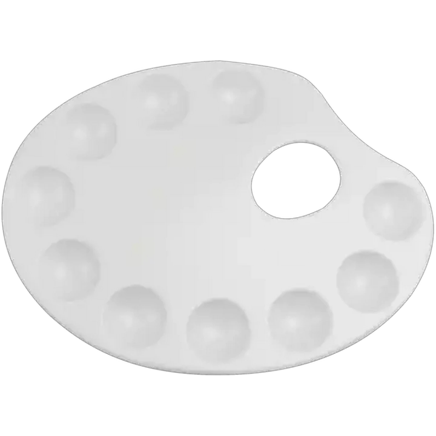 Image of Dala 10-Well Kidney Shaped Plastic Paint Palette