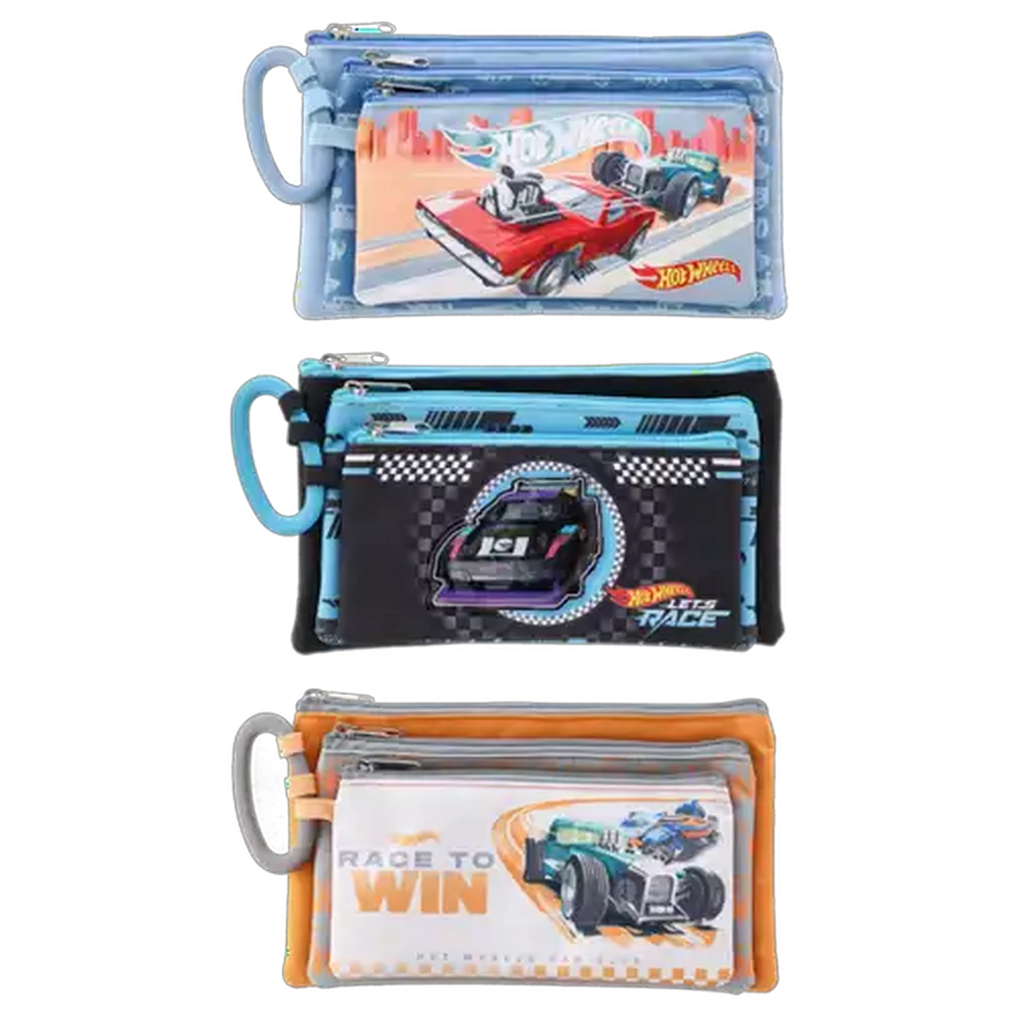 Image of Hot Wheels Pencil Bag 3-Piece (Design May Vary)