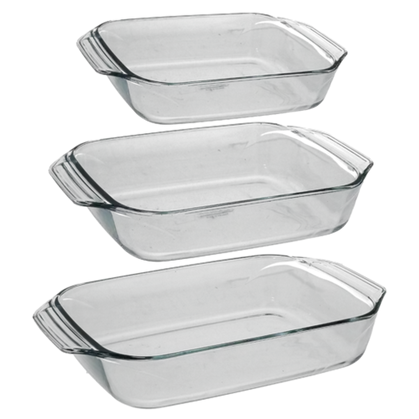 Image of Pyrex Glass Oven Roaster Set 3-Piece