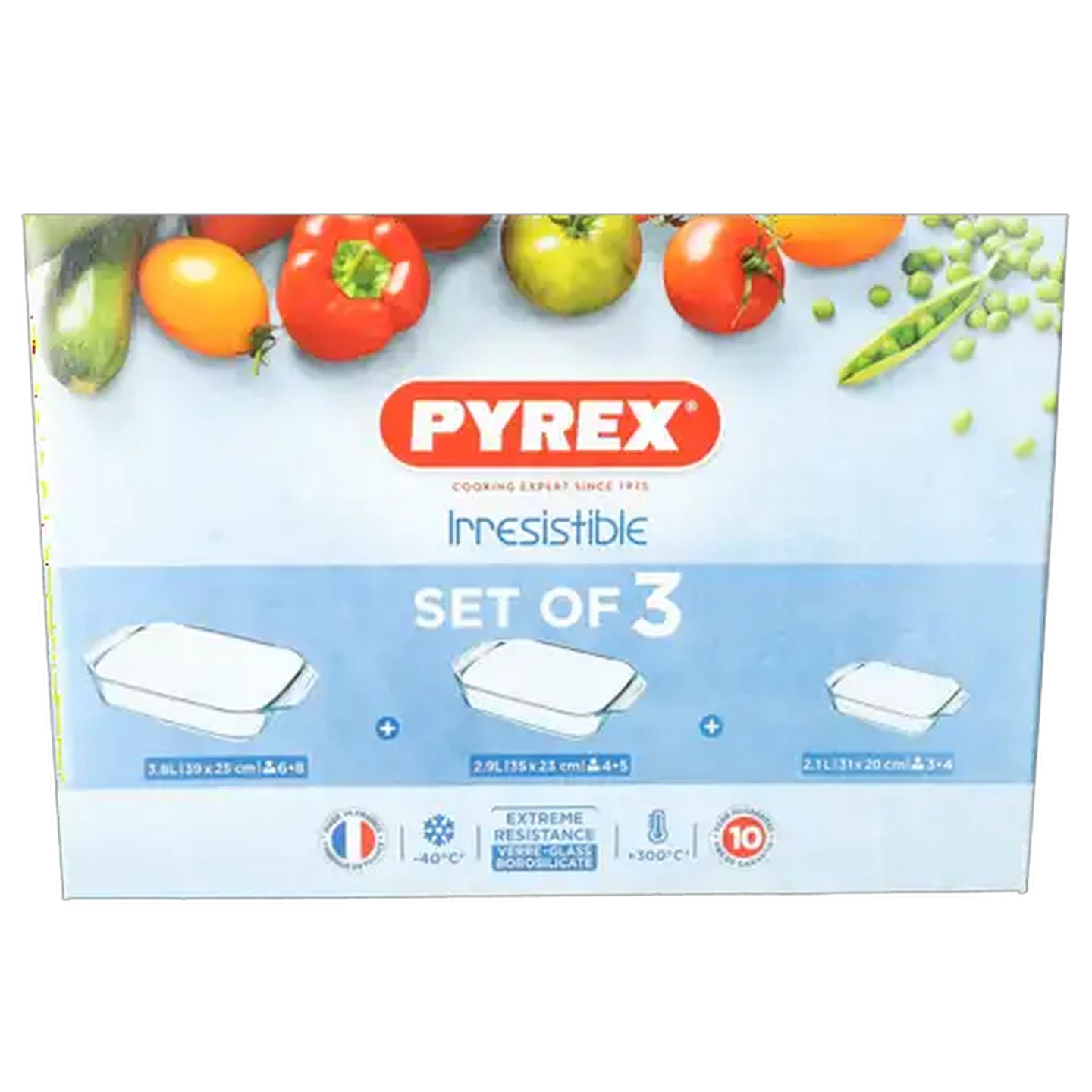 Image of Pyrex Glass Oven Roaster Set 3-Piece