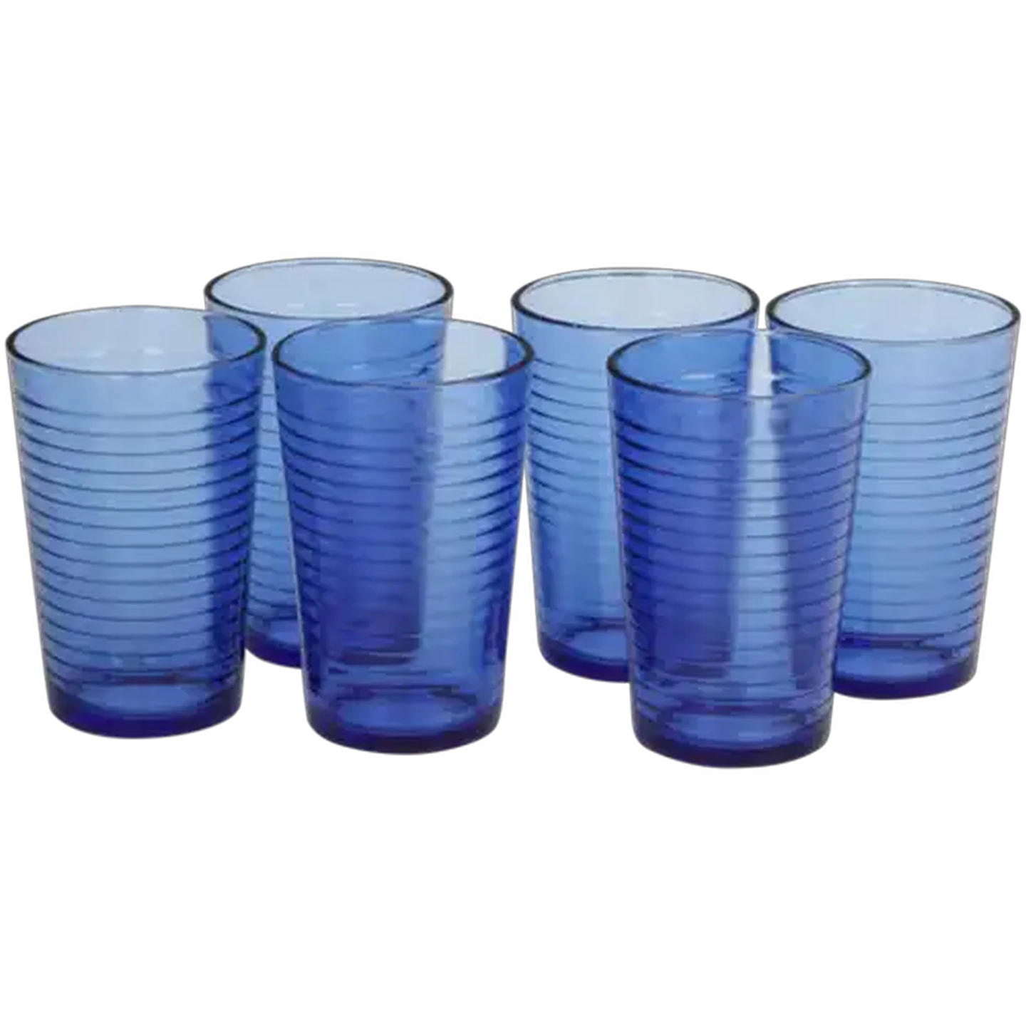 Image of Blue Ring Juice Glasses 6 Piece