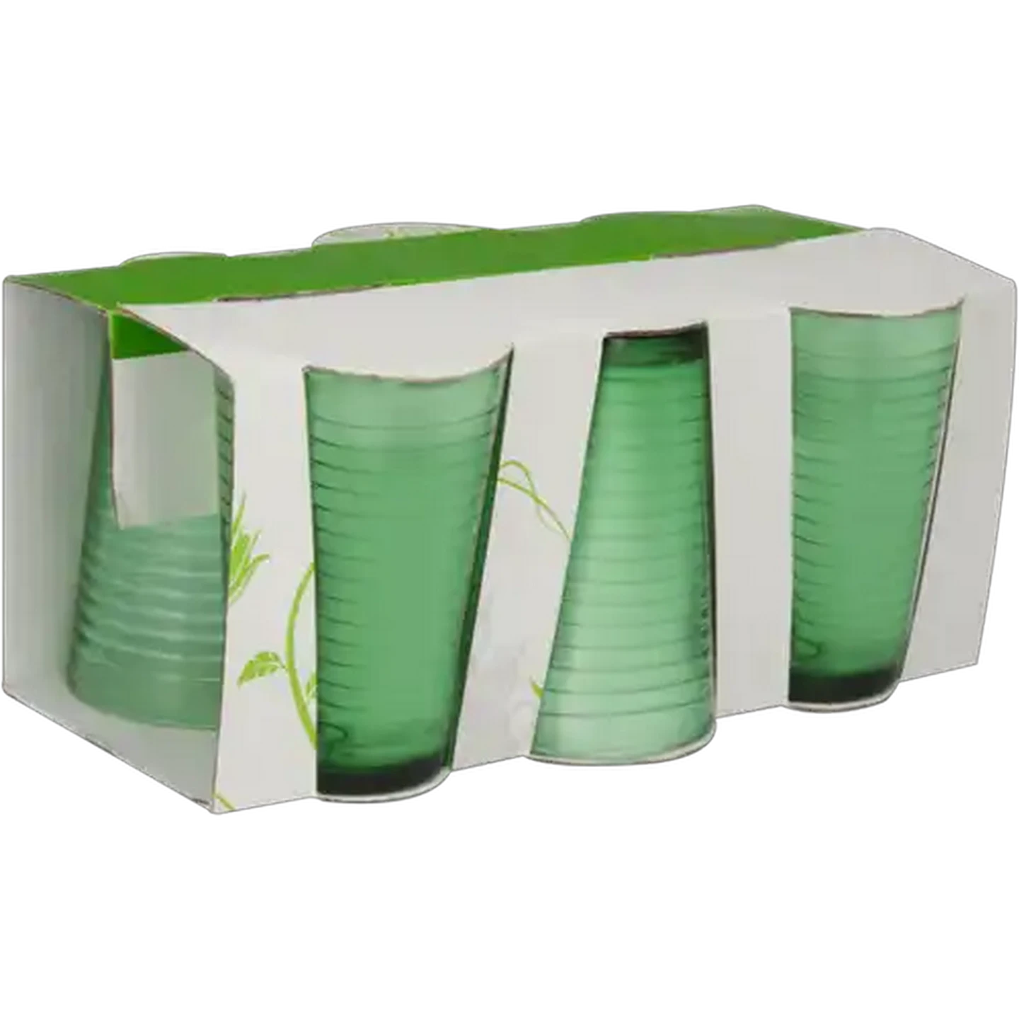 Image of Green Ring Juice Glass 6 Piece Set