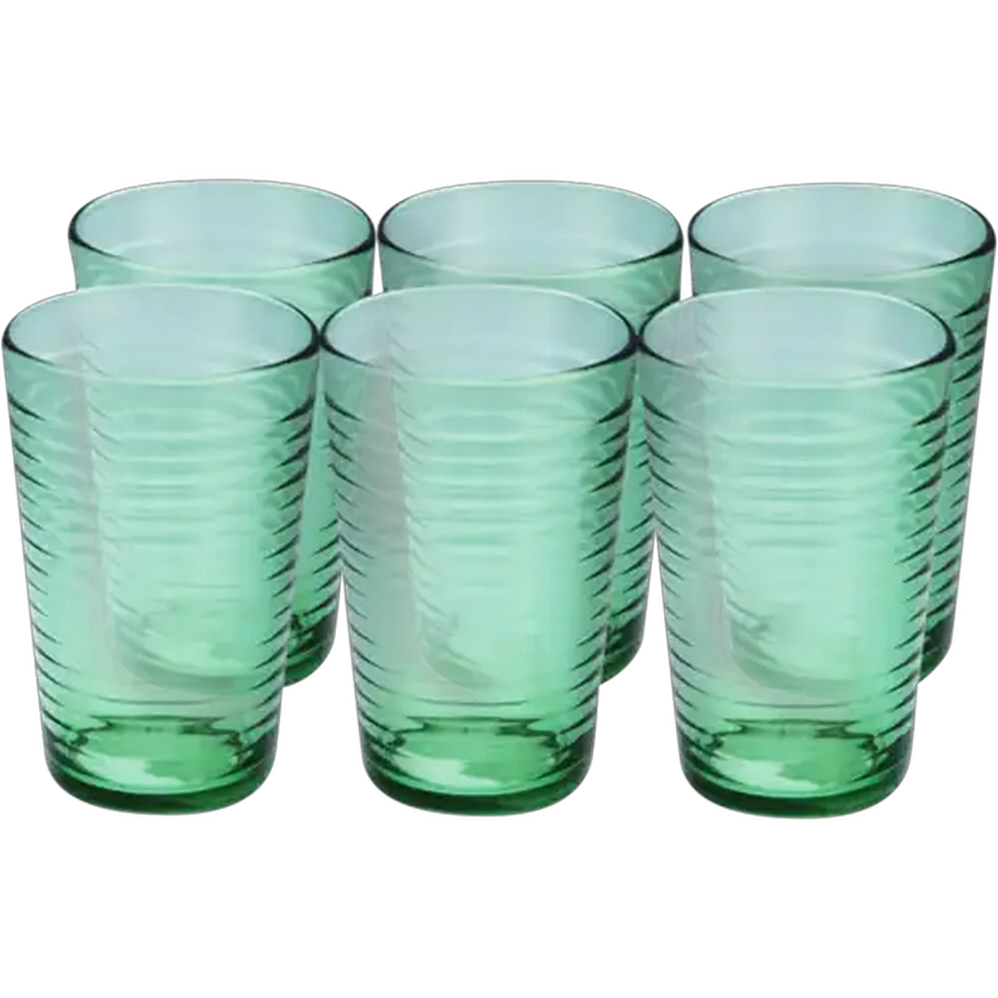 Image of Green Ring Juice Glass 6 Piece Set