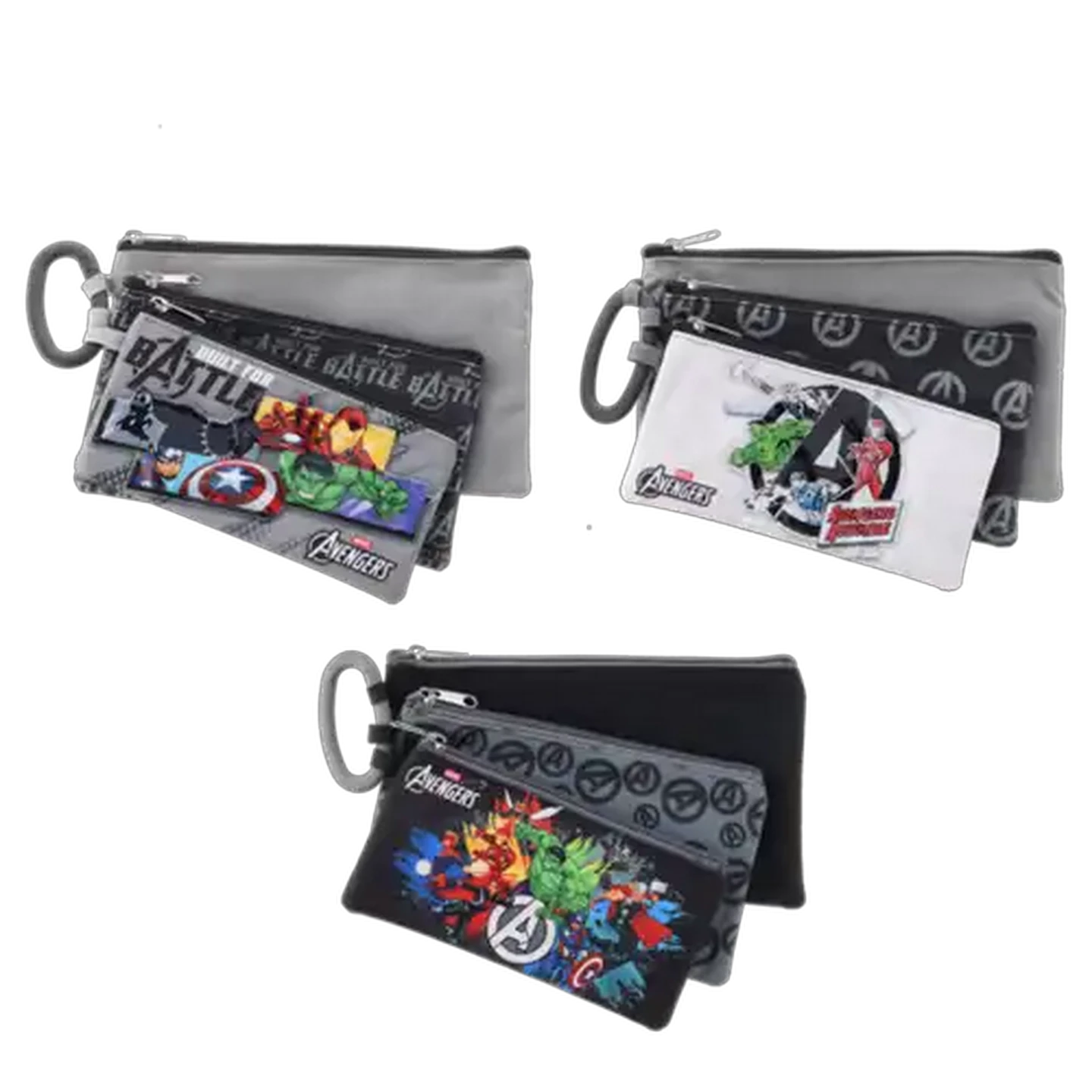 Image of Marvel Avengers Pencil Bag 3 Piece (Design May Vary)