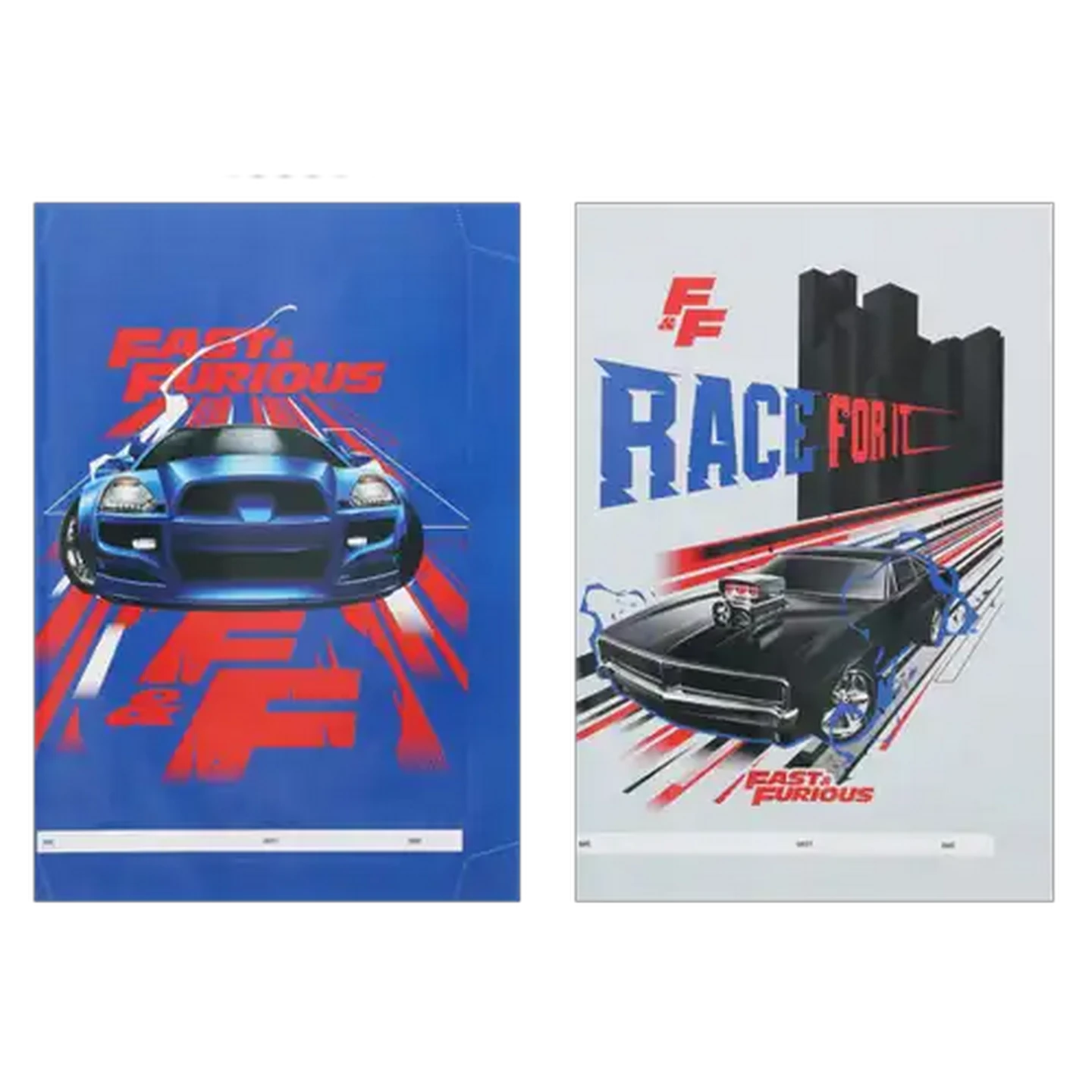 Image of Creative Stationery A4 Fast & Furious Book Jackets 5-Pack (Design May Vary)