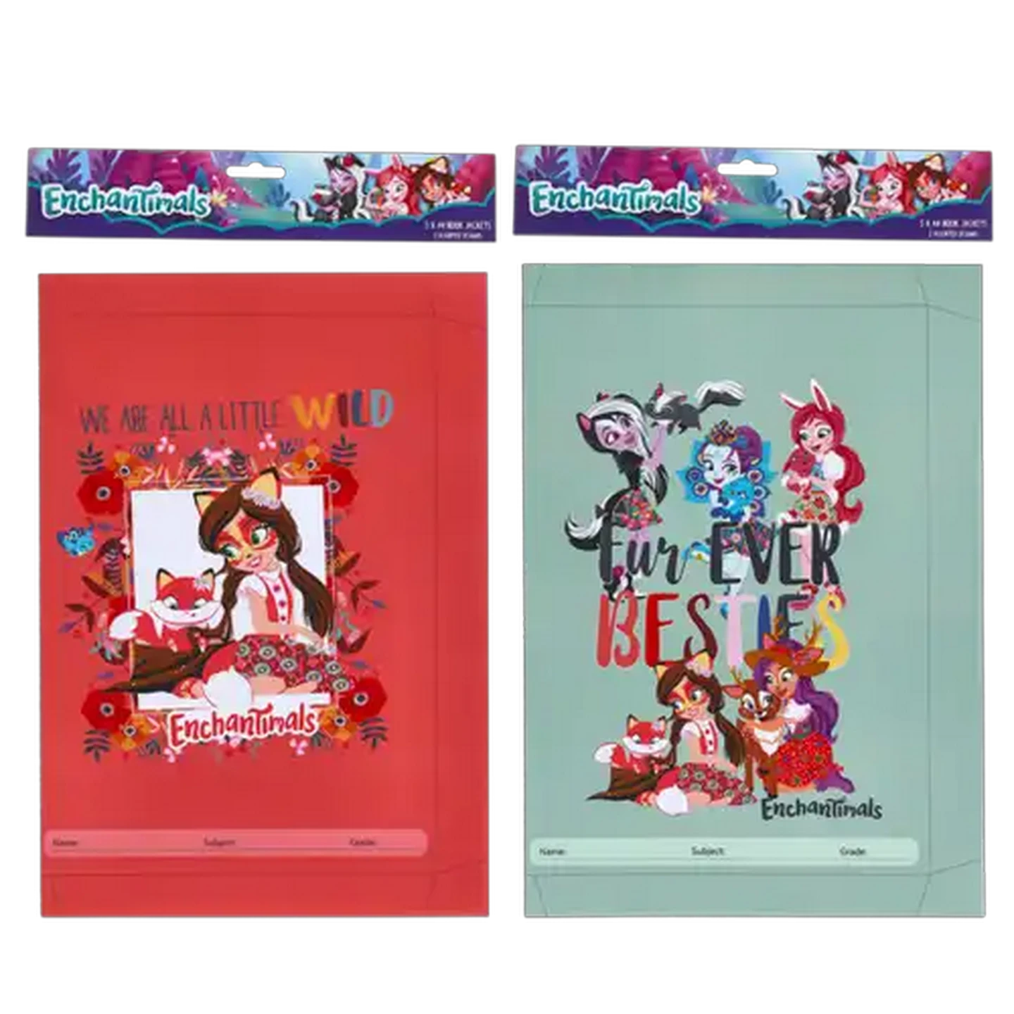 Image of Creative Stationery A4 Enchantimals Book Jackets 5-Pack (Design May Vary)