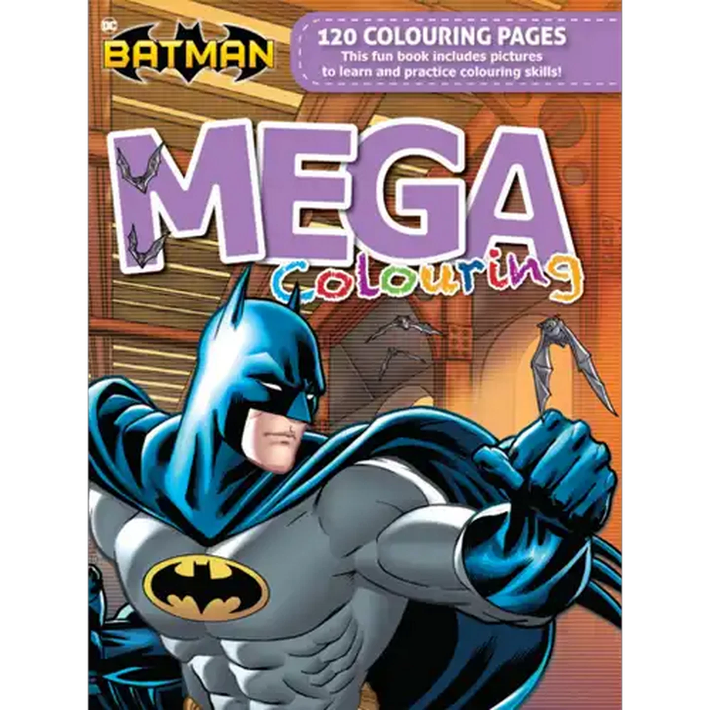 Image of Warner Bros Batman Mega Colouring Book 120 Pages