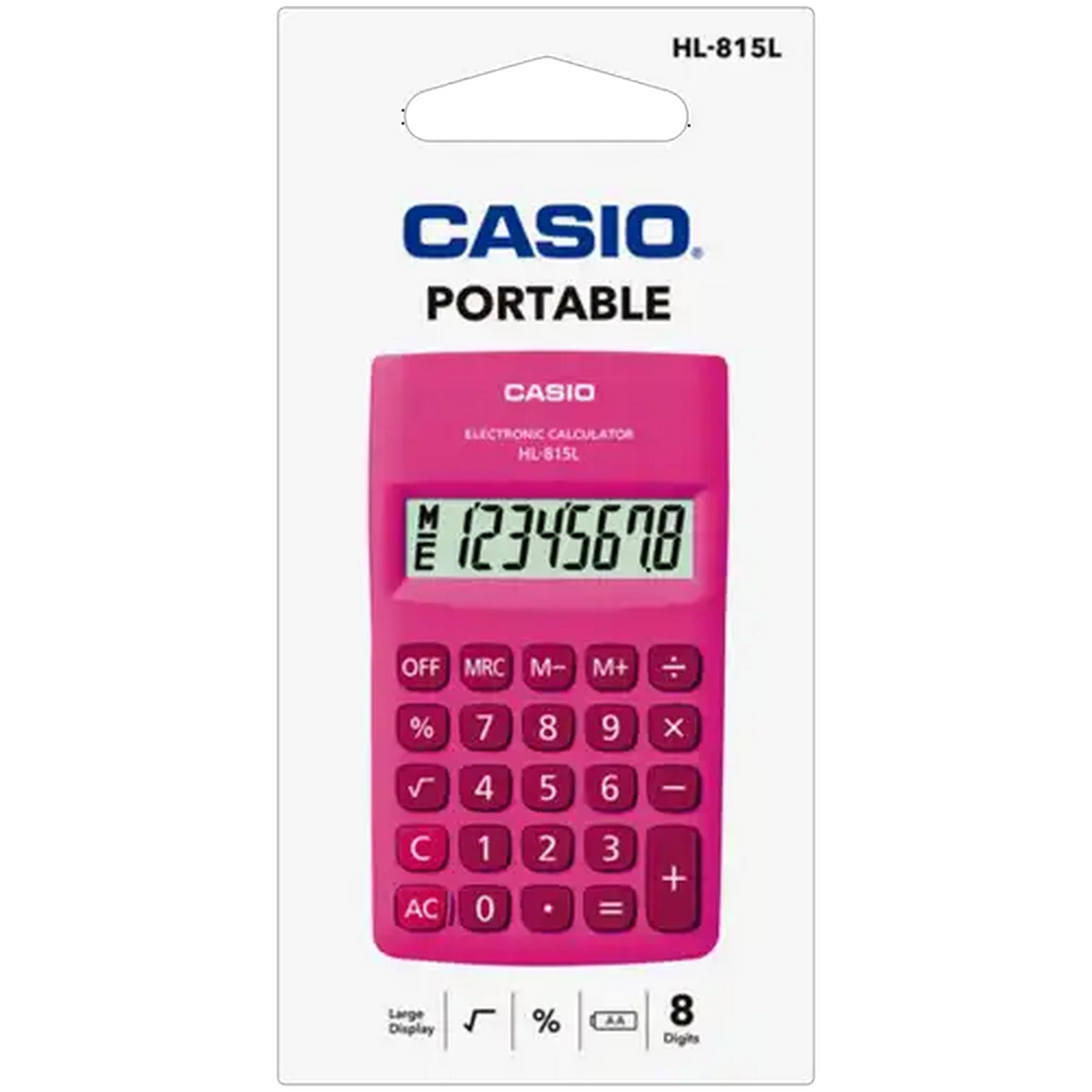 Image of Casio Pink HL-815L 8-Digit Portable Electronic Calculator