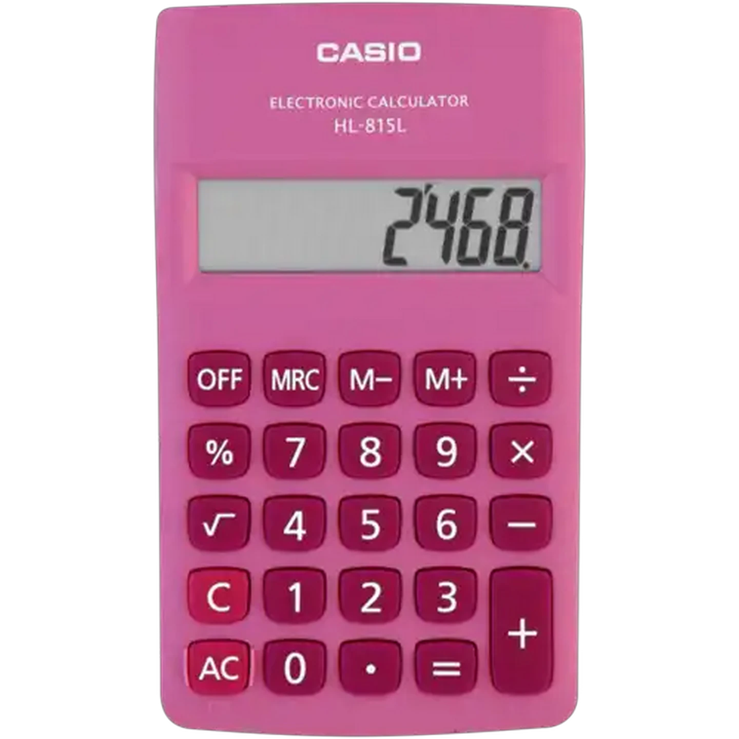 Image of Casio Pink HL-815L 8-Digit Portable Electronic Calculator