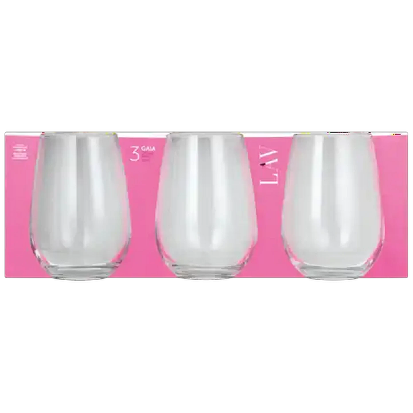 Image of LAV Gaia Stemless Wine Glass Large 3 Piece Set