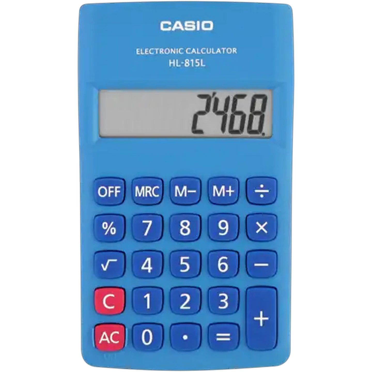 Image of Casio Blue HL-815L 8-Digit Portable Electronic Calculator