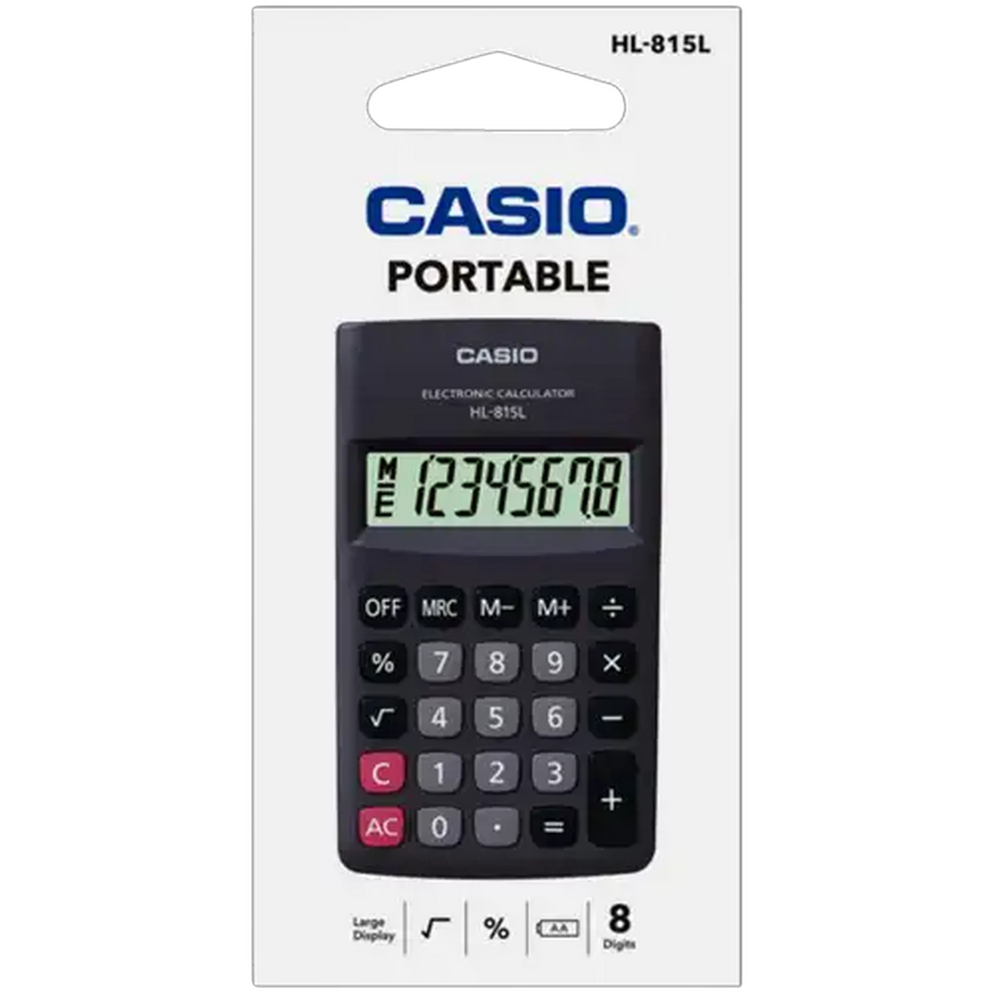 Image of Casio Black Black HL-815L Portable Electronic Calculator 118mm x 69.5mm x 18mm