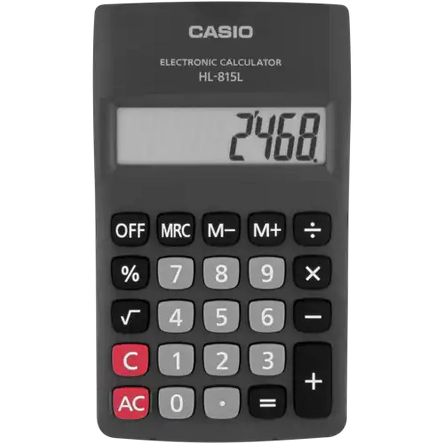 Image of Casio Black Black HL-815L Portable Electronic Calculator 118mm x 69.5mm x 18mm