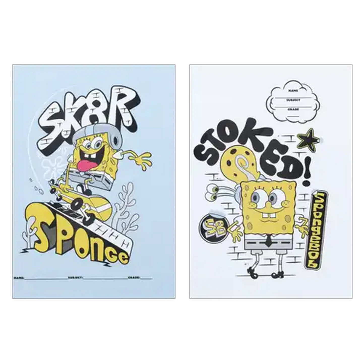 Image of Creative Stationery Spongebob Squarepants A4 Book Jackets 5-Pack (Design May Vary)