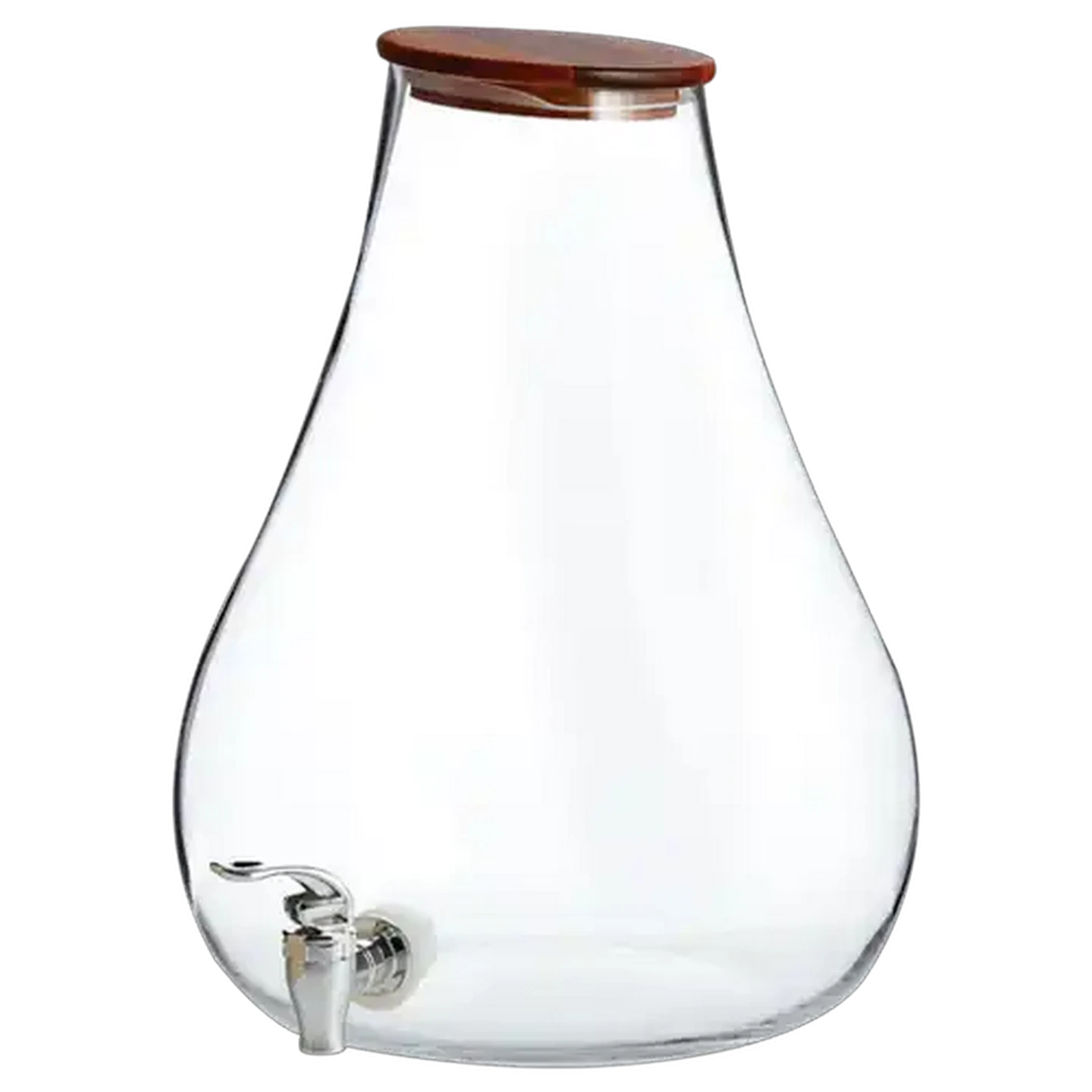 Image of Zest Glass Drink Dispenser with Acacia Wood Lid 9L