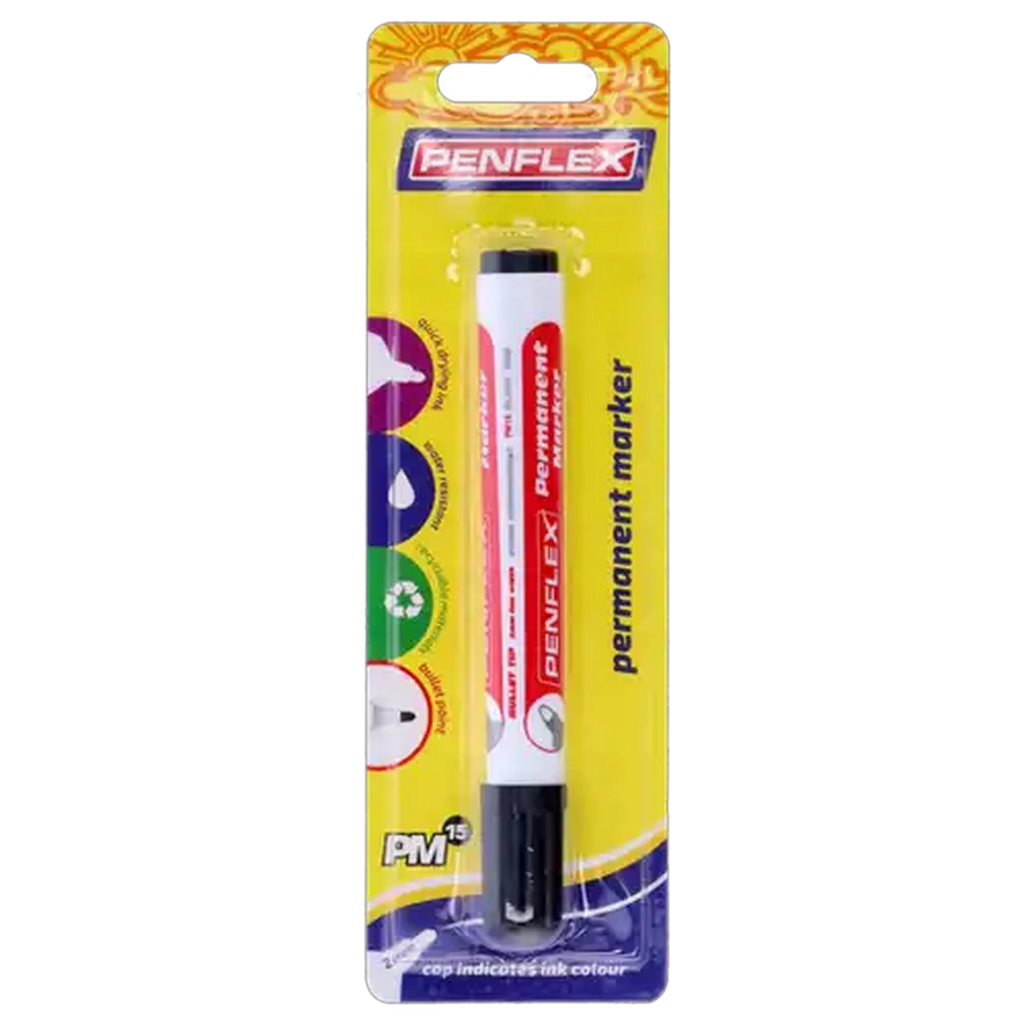 Image of Penflex Black PM15 Permanent Marker 2mm