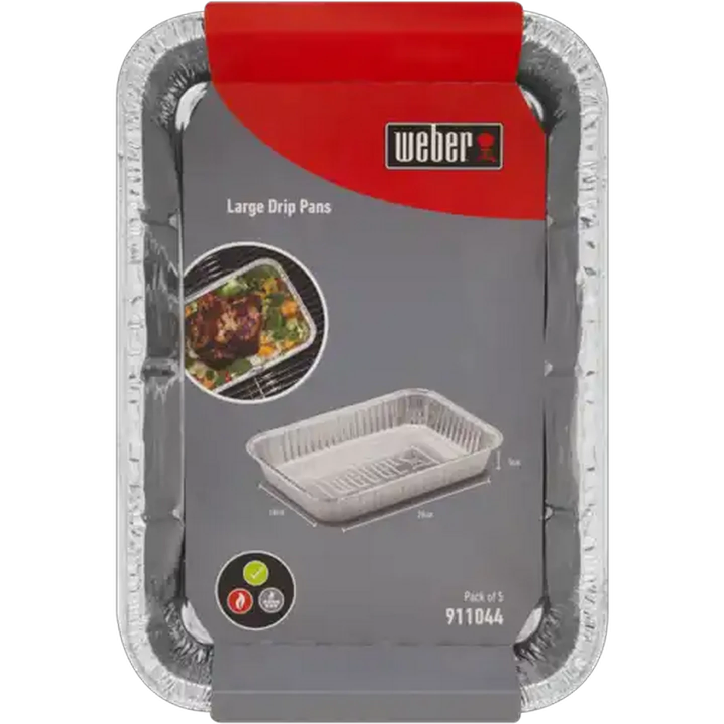 Image of Weber Drip Pans Large 5-Pack