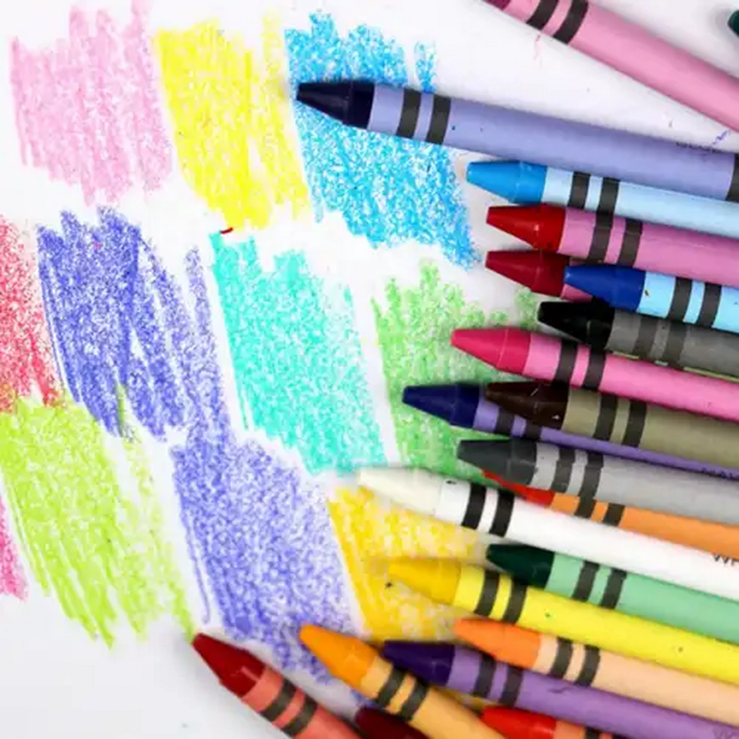 Image of School Multicoloured Short Wax Crayon Set 48-Pack