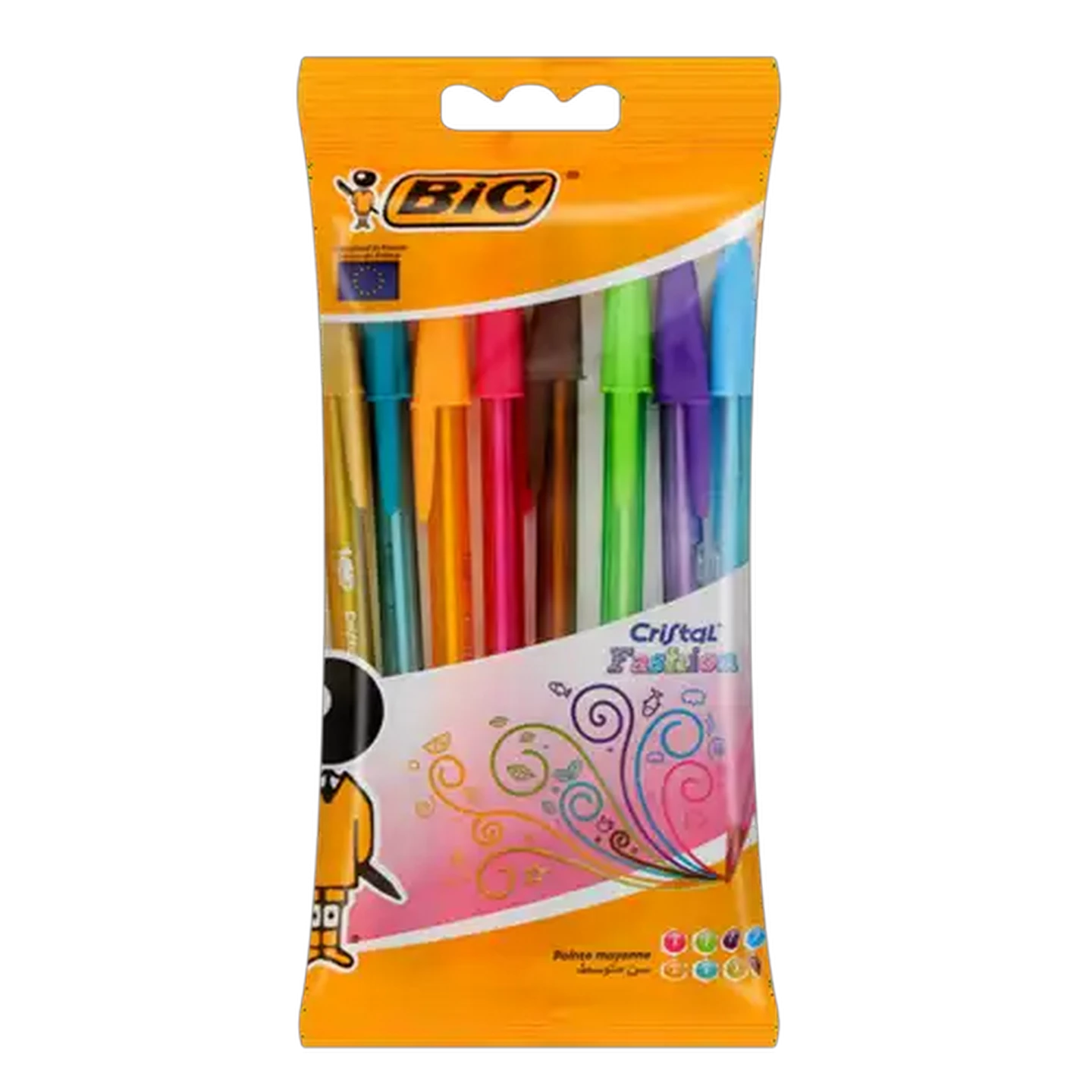 Image of BIC Cristal Fashion Colours Ballpoint Pens 8-Pack