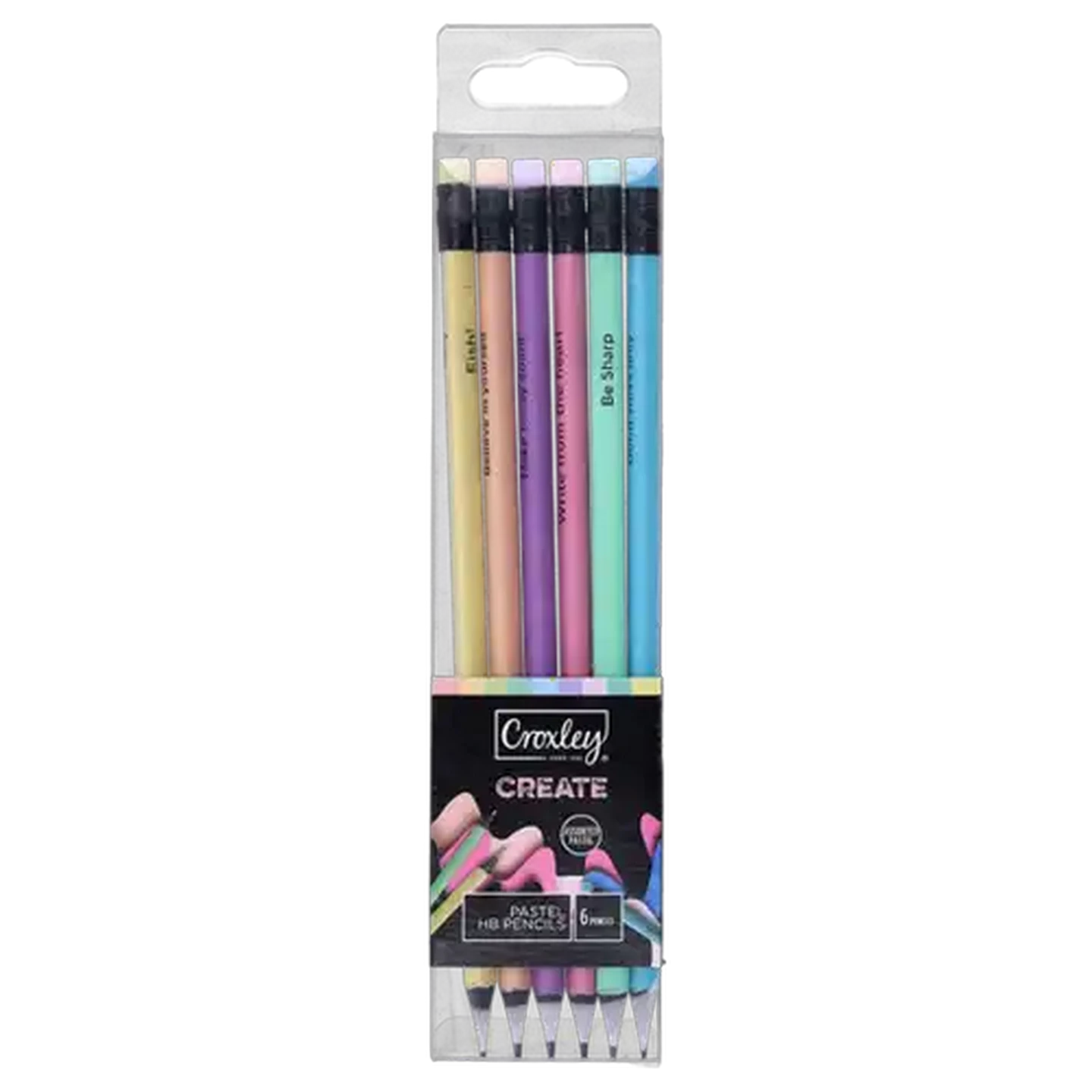 Image of Croxley HB Pastel Pencils 6-Pack
