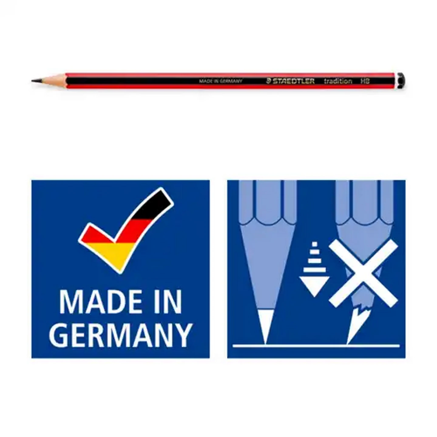 Image of Staedtler Tradition B, 2B, 3B Pencils 3-Pack