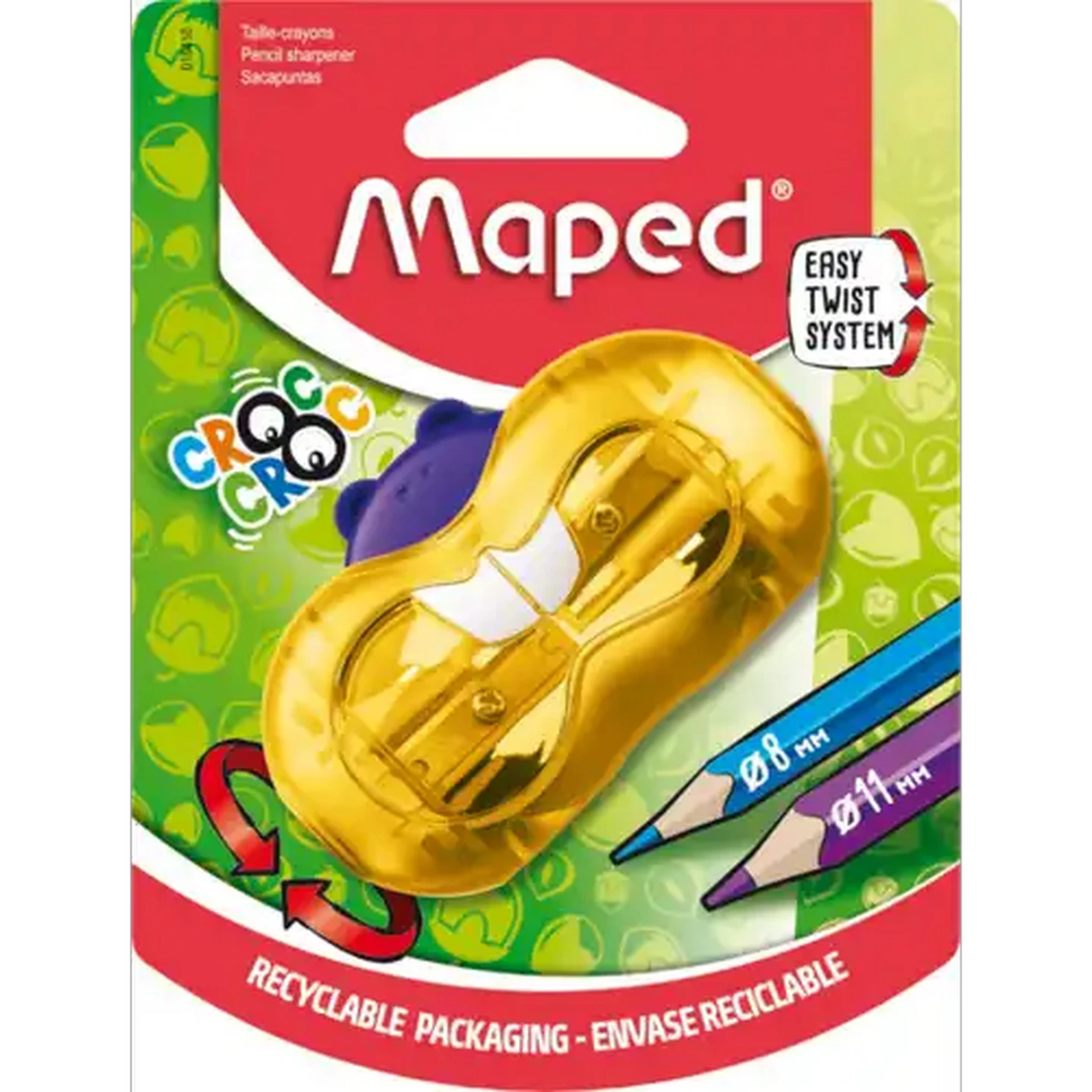 Image of Maped Croc Croc 2-Hole Twist Sharpener (Colour May Vary)