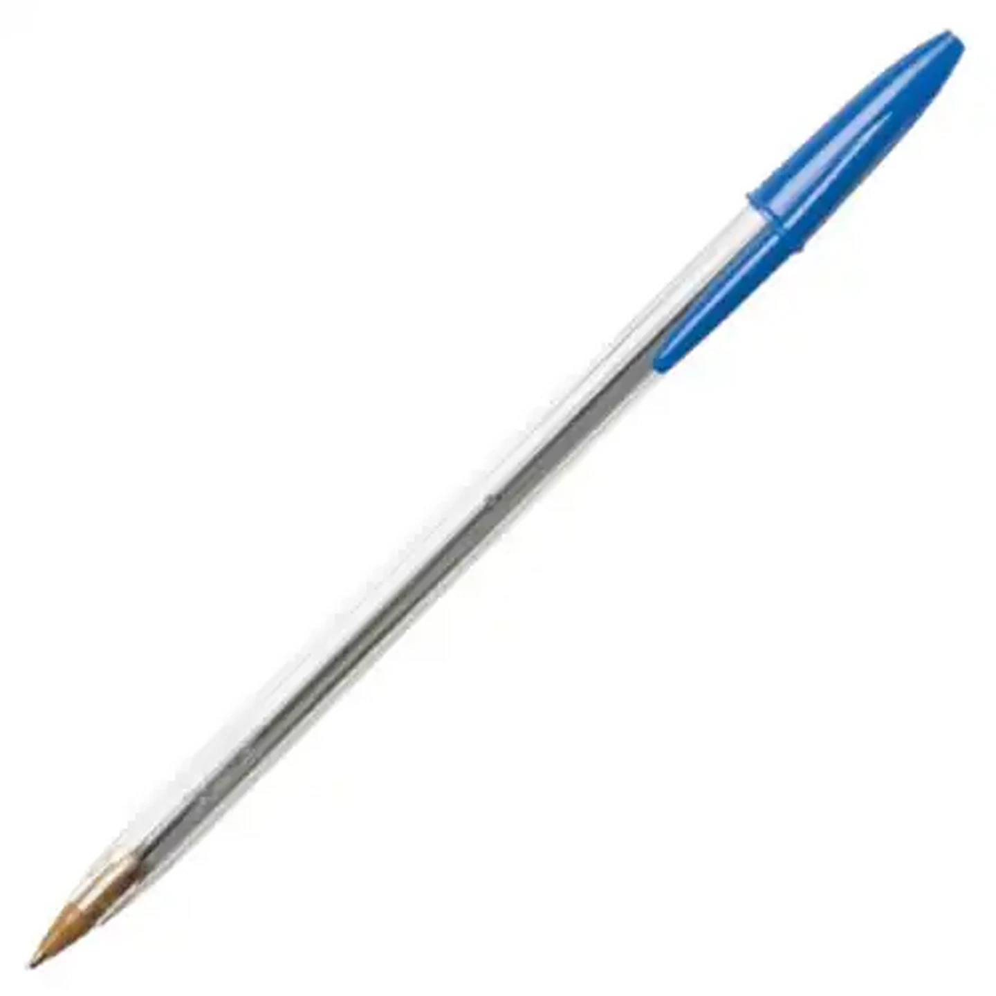 Image of Penflex Clear Medium Blue Ballpoint Pen 1mm 2-Pack